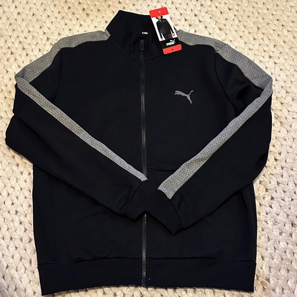 Puma Black Jacket with Gray Details